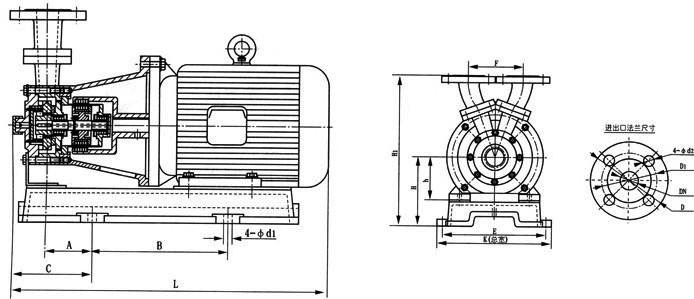 CWB磁力傳動旋渦泵安裝尺寸圖
